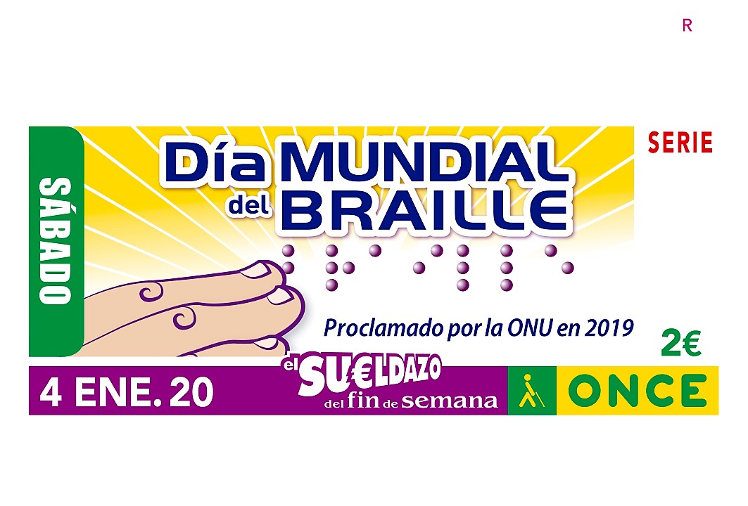 Coincidint amb la celebració, el cupó del 4 de gener va estar dedicat al Dia Mundial del Braille, proclamat per l’ONU en 2019