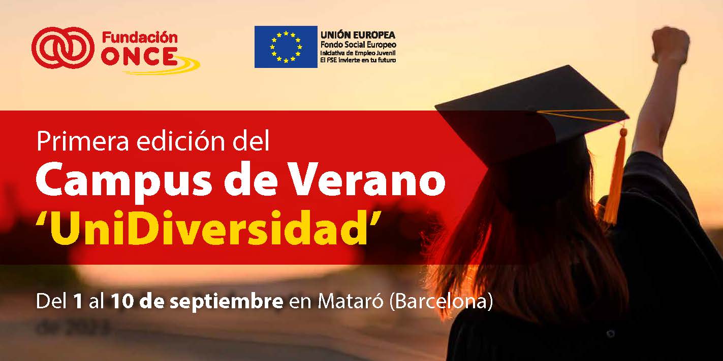 Cartell del primer Campus UniDiversitat, a Mataró.