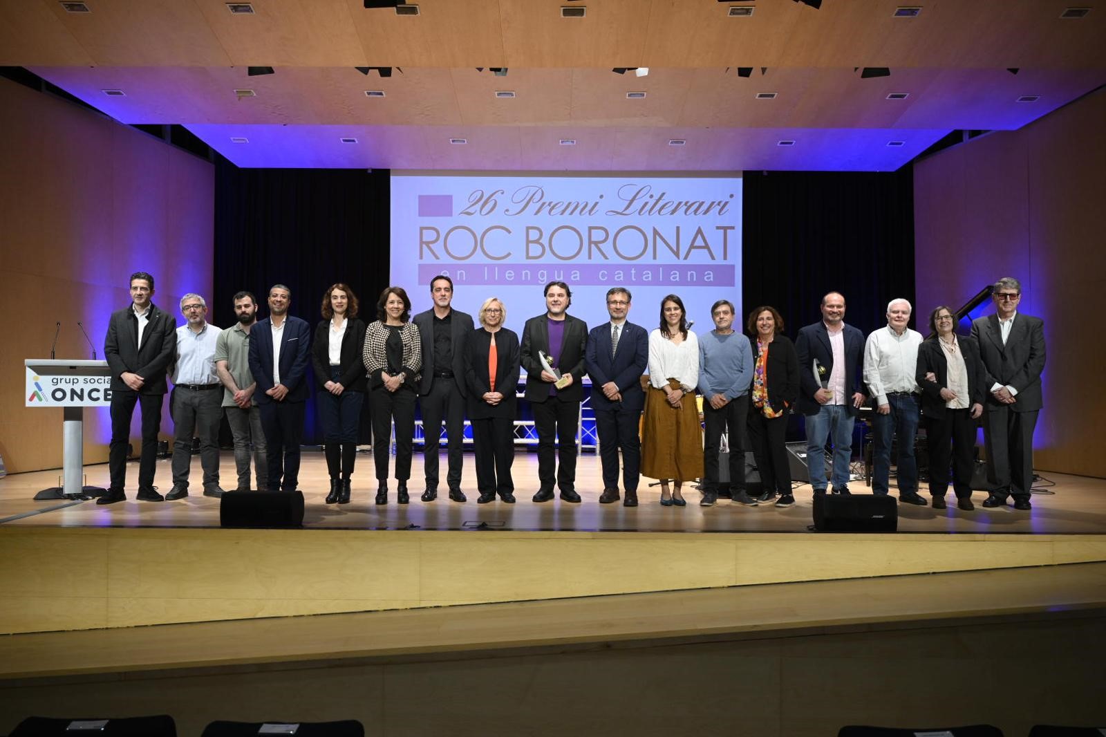 Foto de família del lliurament dels Premis Roc Boronat enguany.