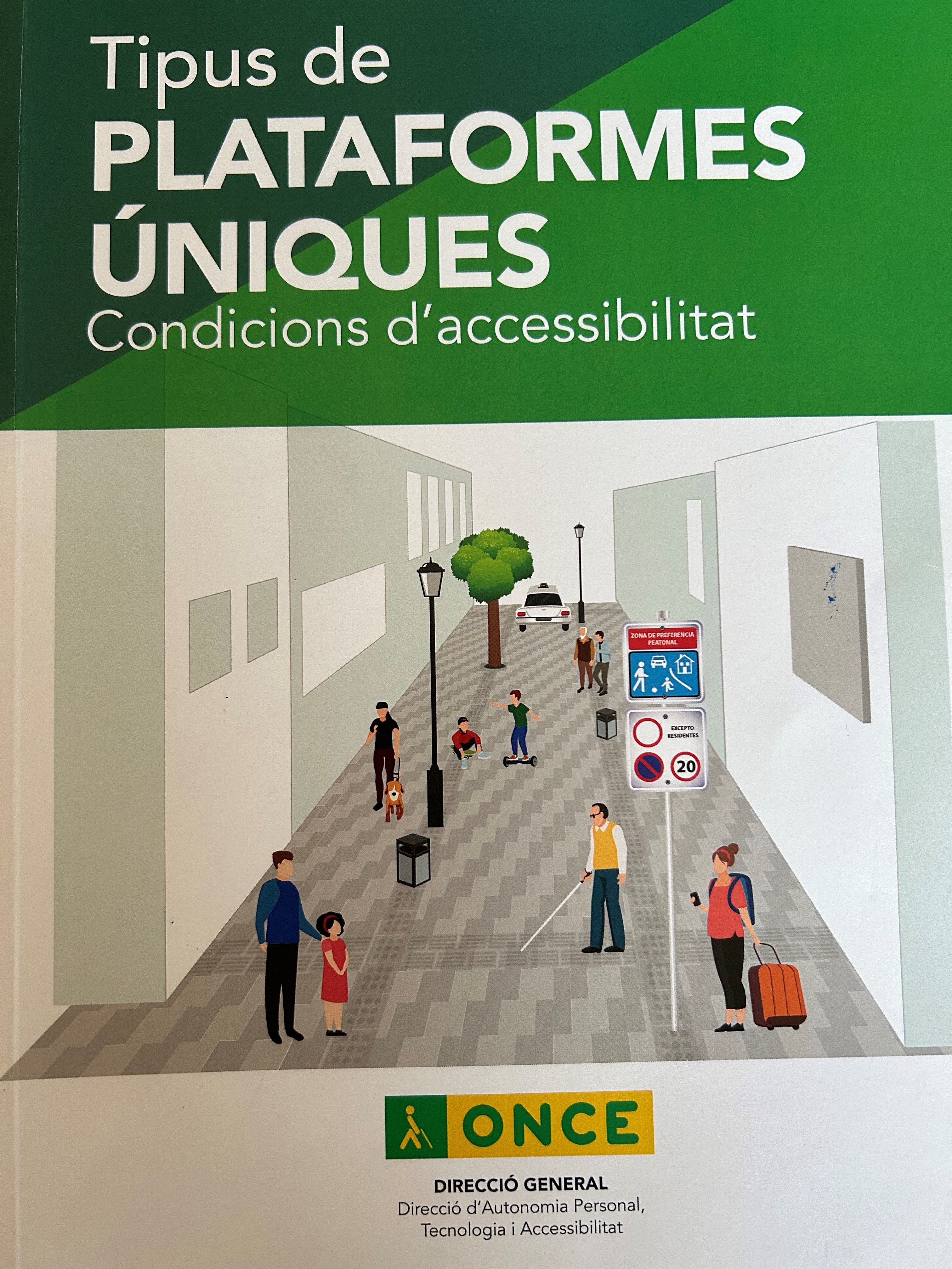 Portada del document “Tipus de Plataformes Úniques. Condicions d’accessibilitat”.