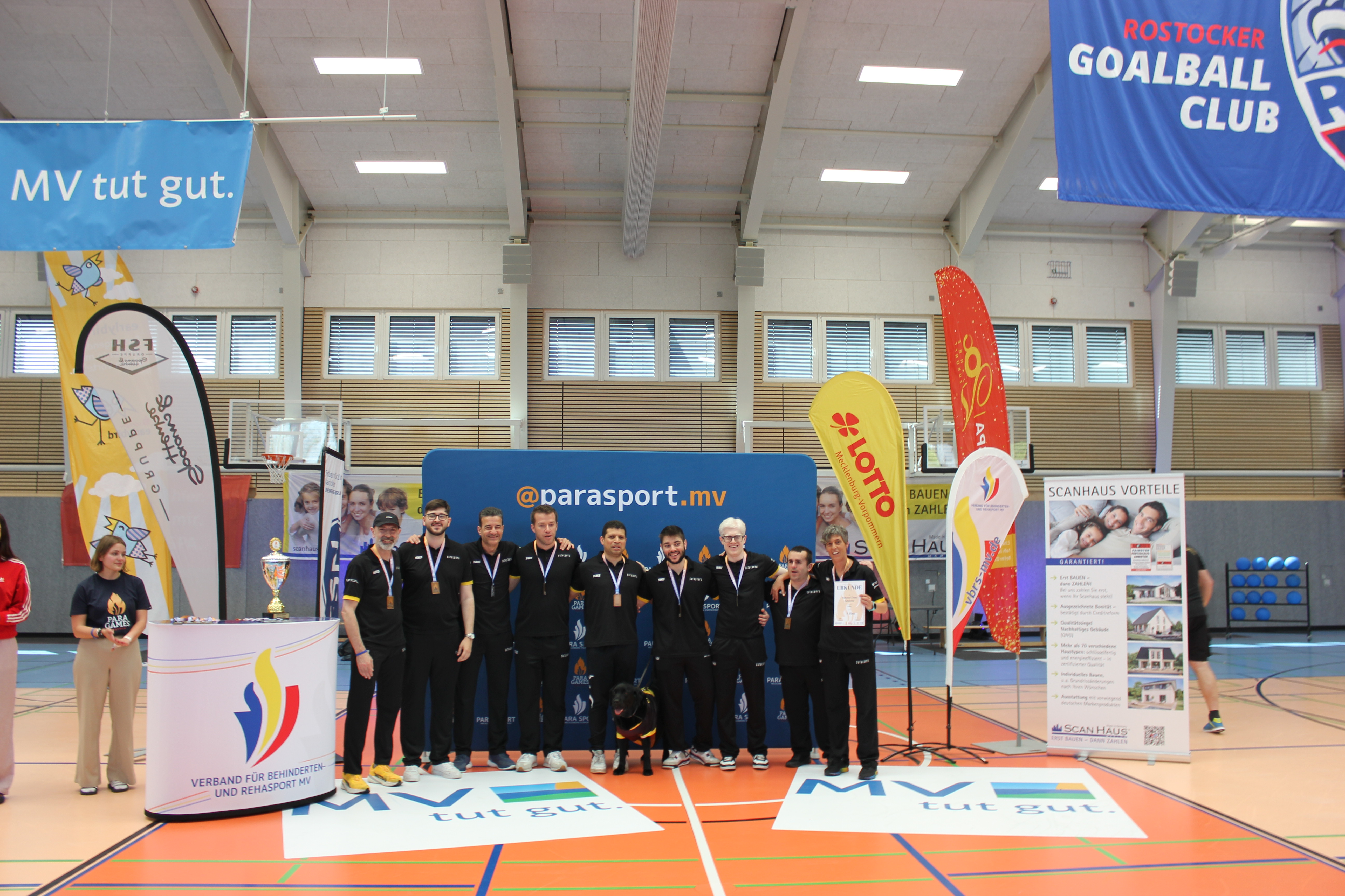 Imatge de la seleccio catalana masculina de goalball.