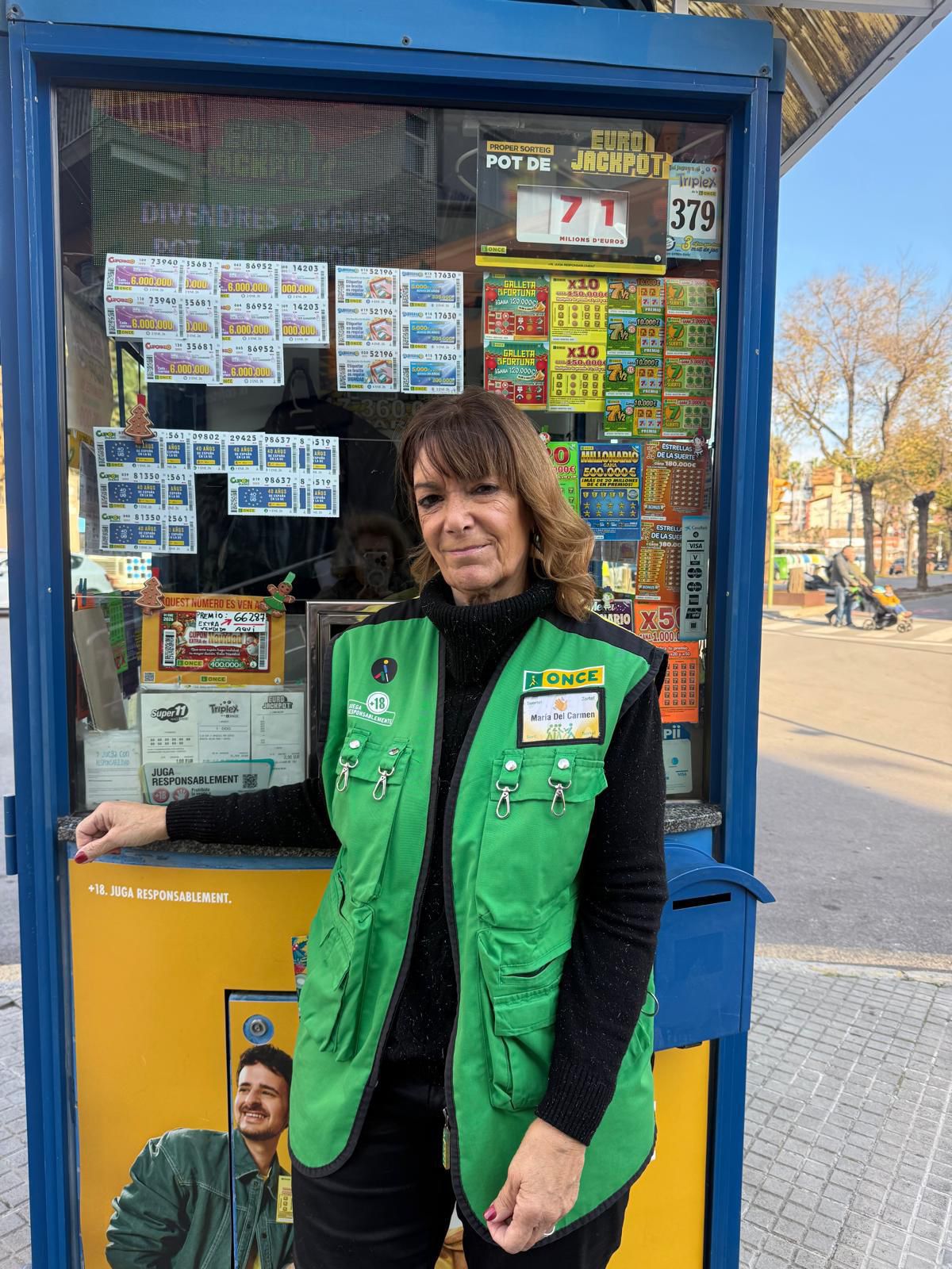 Maria Carmen Munné, agent venedora, a Vilassar de Mar.