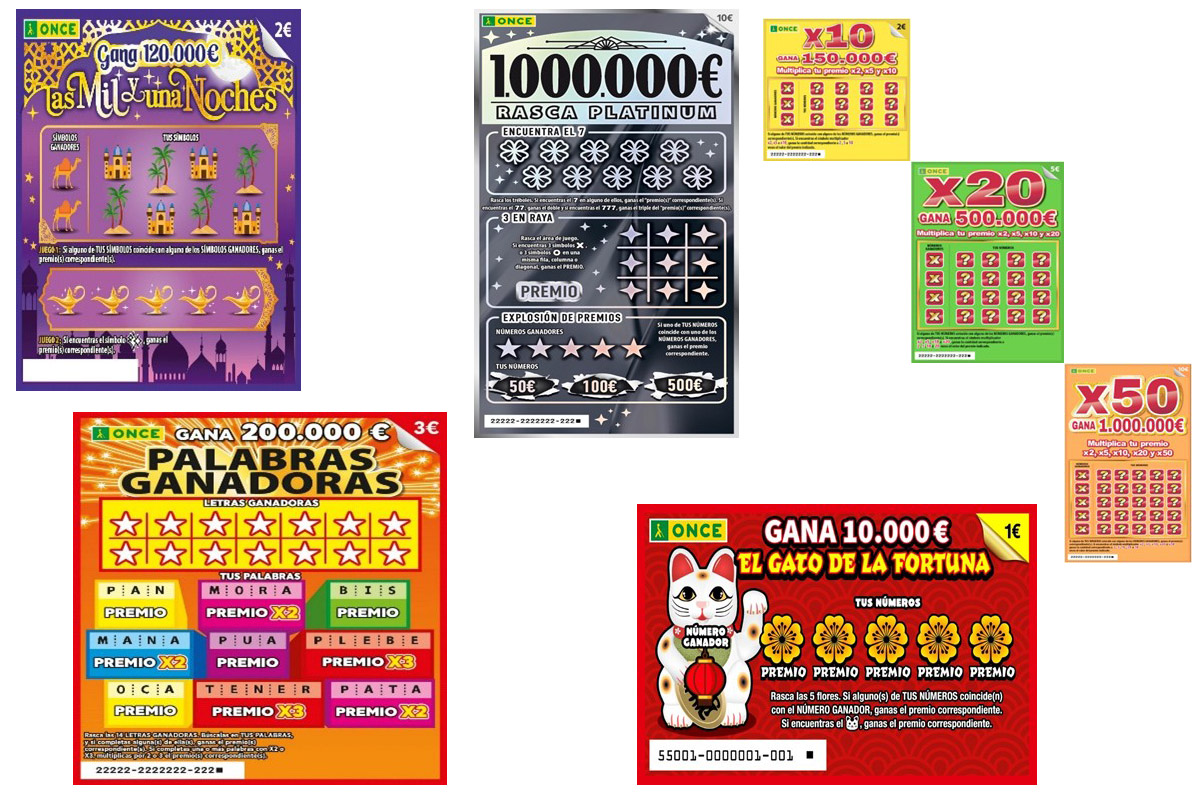 Nous rasques de Juegos ONCE.
