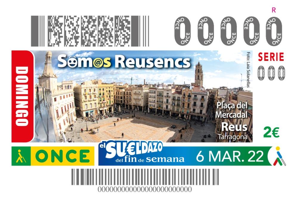 Imatge del cupó dedicat a reusencs i reusenques, el 6 de març.