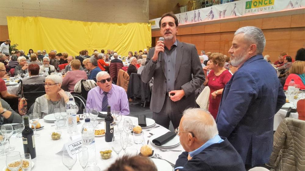 Enric Botí i xavier Grau en el moment dels parlaments.