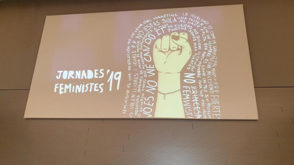 Cartell de les Jornades Feministes'19 de Santa Coloma de Gramenet.