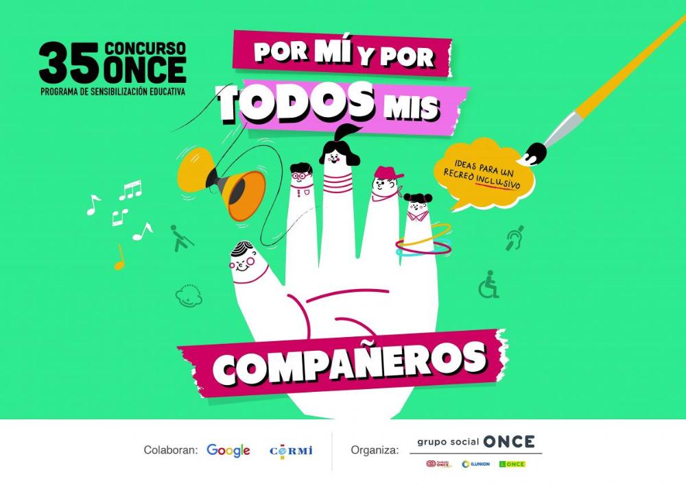 Póster Concurs Escolar amb el lema 'Per mi i per tots els meus companys'