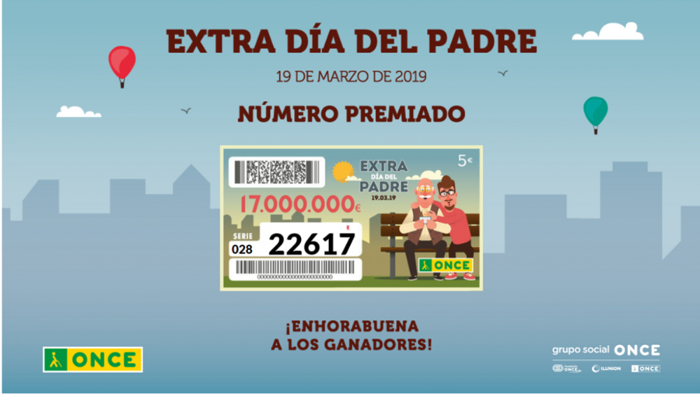 Cupón ONCE Día del Padre 2019.