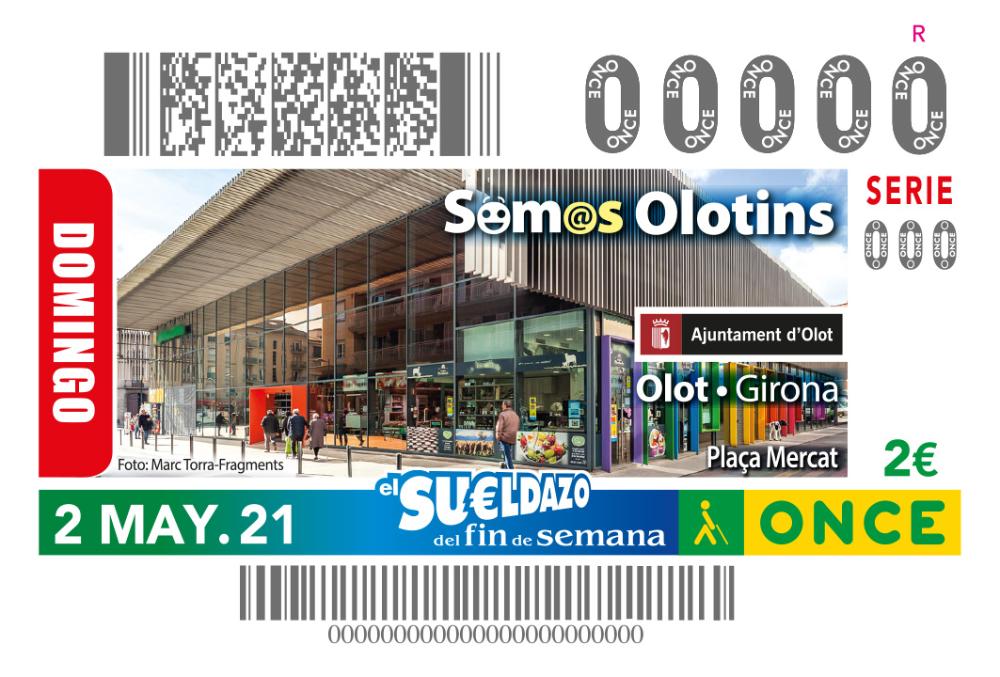 Cupó del 2 de maig, dedicat al gentilici d'Olot.