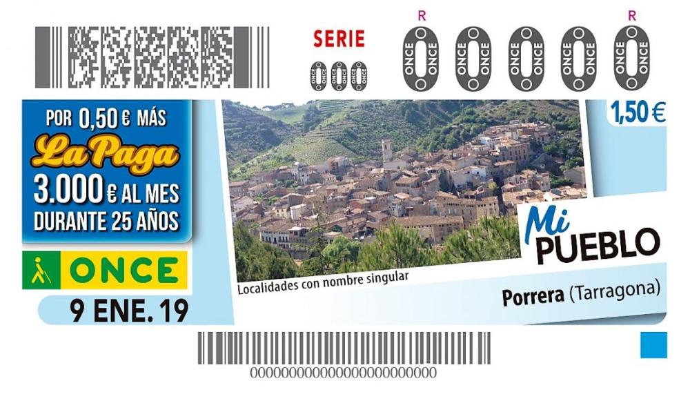 Cupó dedicat a Porrera.