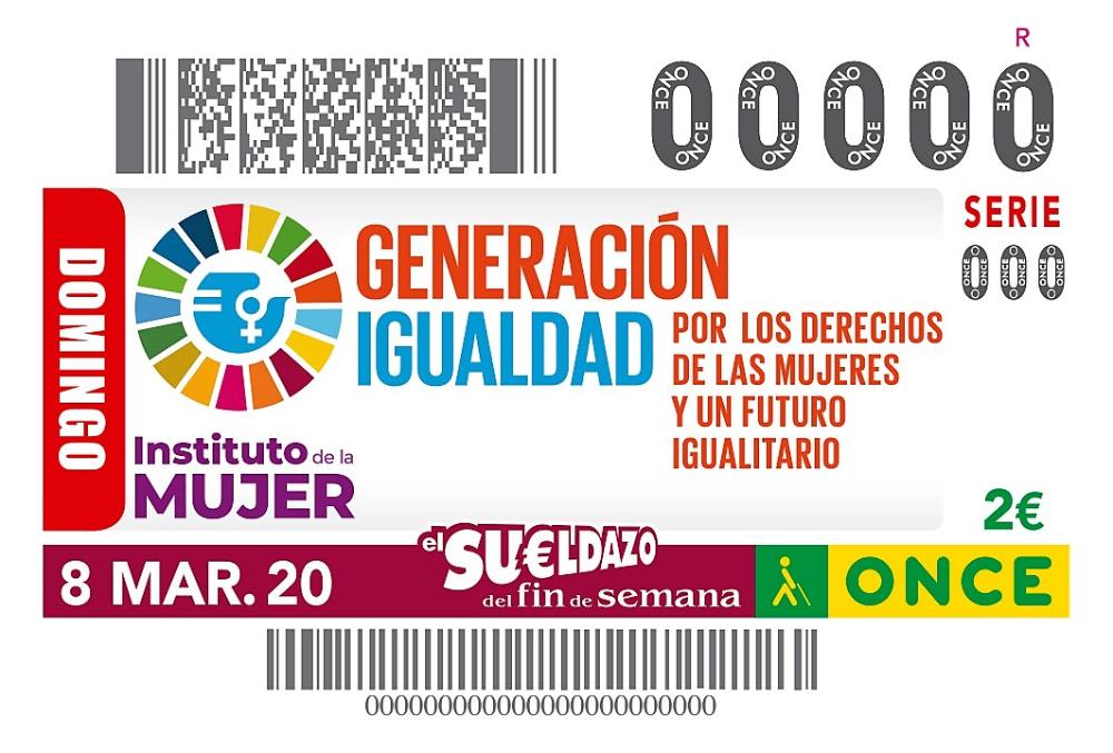 Cupó del 8 de març pels drets de les dones i un futur igualitari.