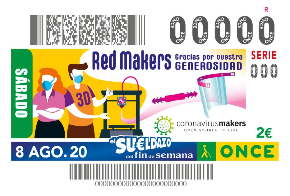 l Moviment Coronavirus Makers protagonista del cupó de l’ONCE del dissabte 8 d’agost.