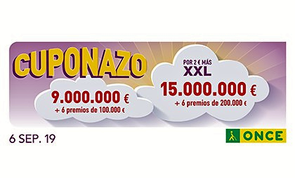 Imatge del 'Cuponazo'  del 6 bde setembre de 2019.