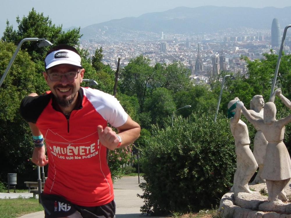 marcos Bajo, corrent a Montjuïc.
