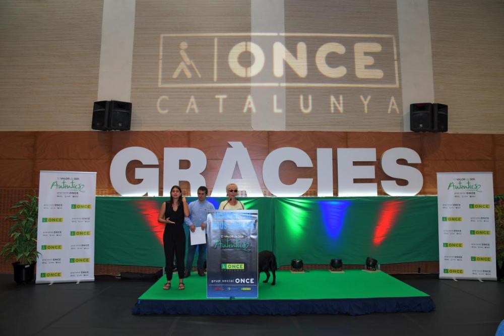 L'afiliada Laura  Garcia, que va parlar en nom de tots els jubilats de l'any 2018.