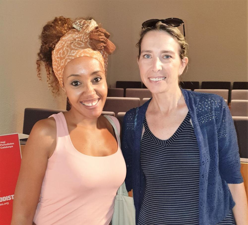 Maria de la Sierra López, vicepresidenta segona del Consell Territorial de l’ONCE a Catalunya, va assistir el passat 5 de juliol a la XII Jornada de la Mesa  ‘Dones i Diversitat a l’Audiovisual’, que es va celebrar al Col·legi de Periodistes de Catalunya.