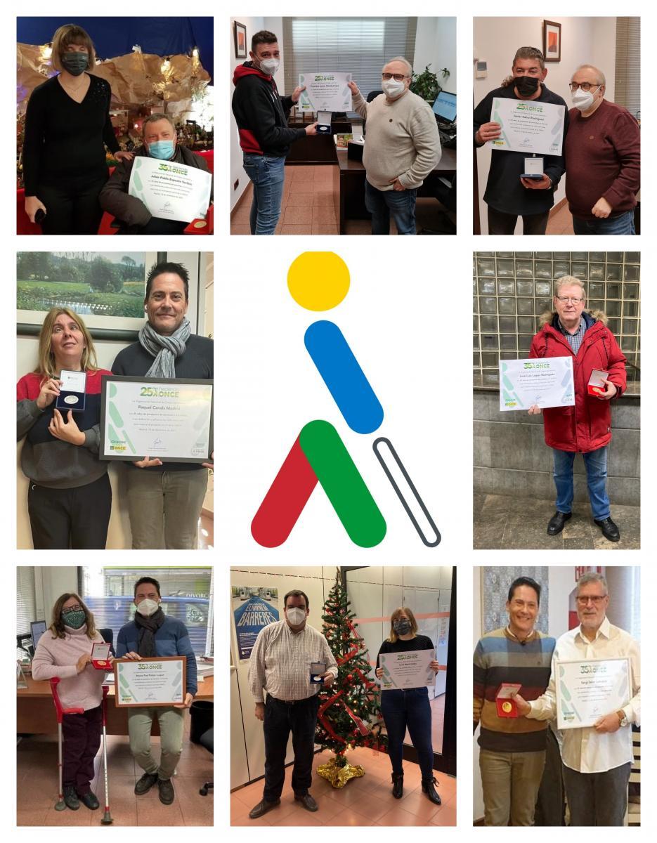 Medallistes de 25 i 35 anys de diverses agències.