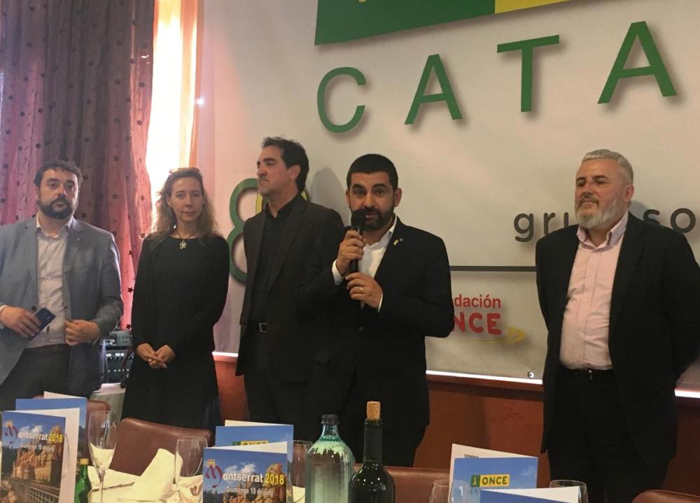 L' Hble. Sr. Chakir El Homrani, conseller de Treball, Afers Socials i Famílies de la Generalitat de Catalunya, ens va visitar i ens va adreçar unes paraules a tota la gran família de l’ONCE Catalunya.