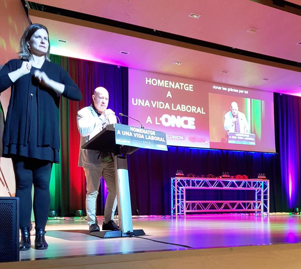 Albert Olivera, adalta de l'escenari.