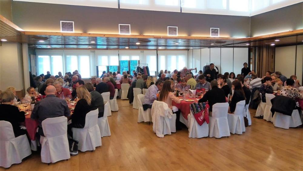Granollers. Dinar de germanor amb 120 comensals, dissabte 14 de desembre a les 14.00 h. al restaurant La Cabaña (carrer Cast Oliver, núm. 2, La Garriga).