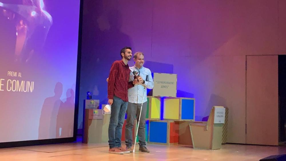 Miguel González, director del programa, i Andrés Tejedera, actual presentador provisional, del prorama 'Tothom' de Trragona Ràdio.