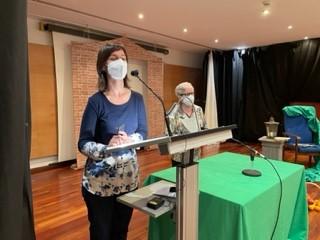 Raquel saavedra, directora d'ONCE Tarragona en un moment de la seva intervenció.
