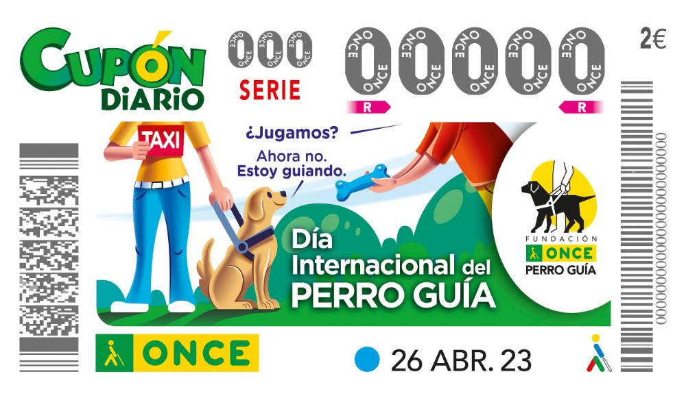 Imatge del cupó del 26 d'abril, dedicat al Dia Internacional del Gos Pigall.