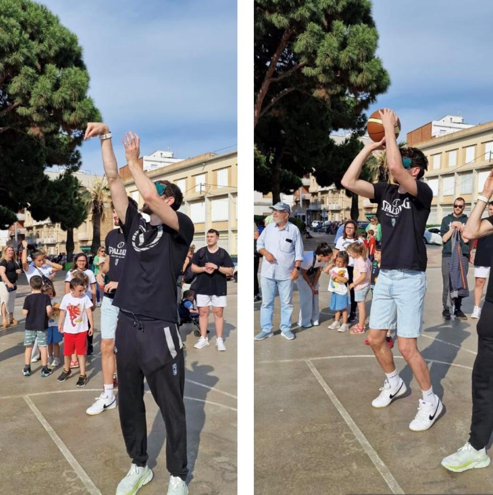 Guillem Vives i Pep Busquets encistellant a les fosques