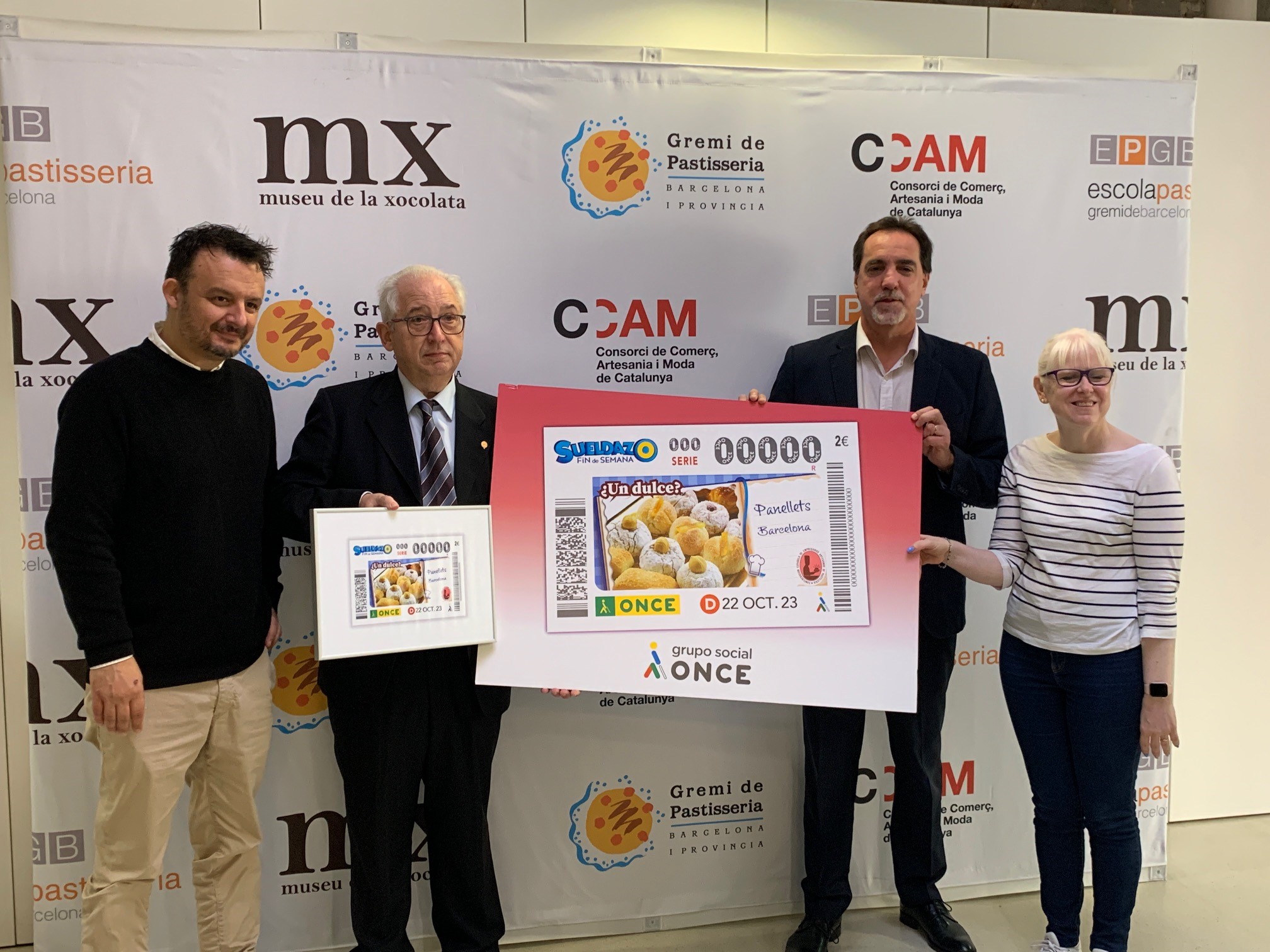 El 20 d’octubre Enric Botí va fer a mans d’Antoni Bellart, president del Gremi de Pastisseria de Barcelona, el cupó dels Panellets. A més un grup de persones cegues va participar en un taller d’elaboració i degustació de panellets a la seu de l’EPGB (Escola de Pastisseria del Gremi de Barcelona). També hi van ser Olivier Fernández, gerent del Gremi i Dolors Luna, cap del Departament de Serveis Socials pera persones afiliades.