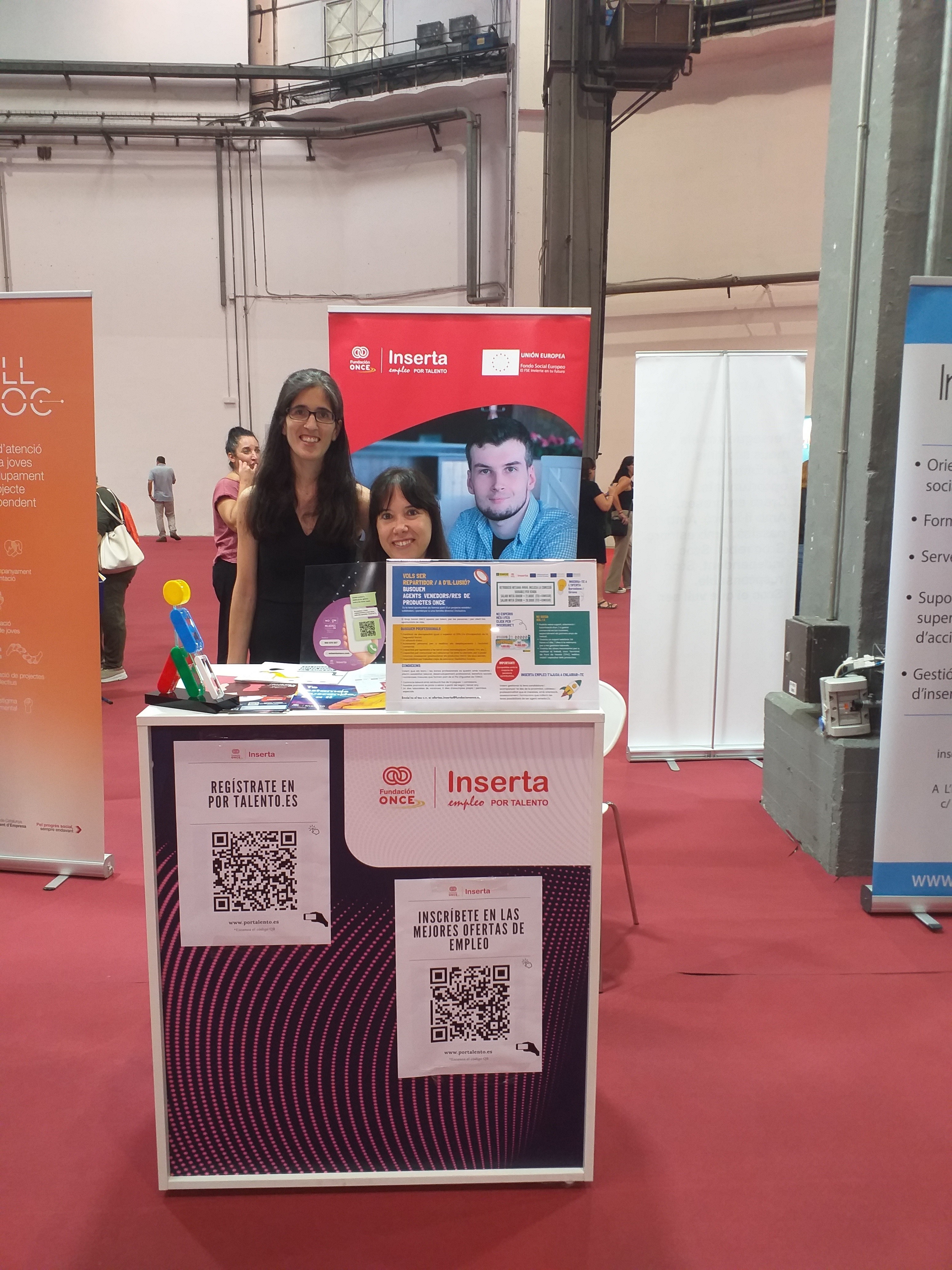 Stand d'Inserta al Saló d'Ocupació.