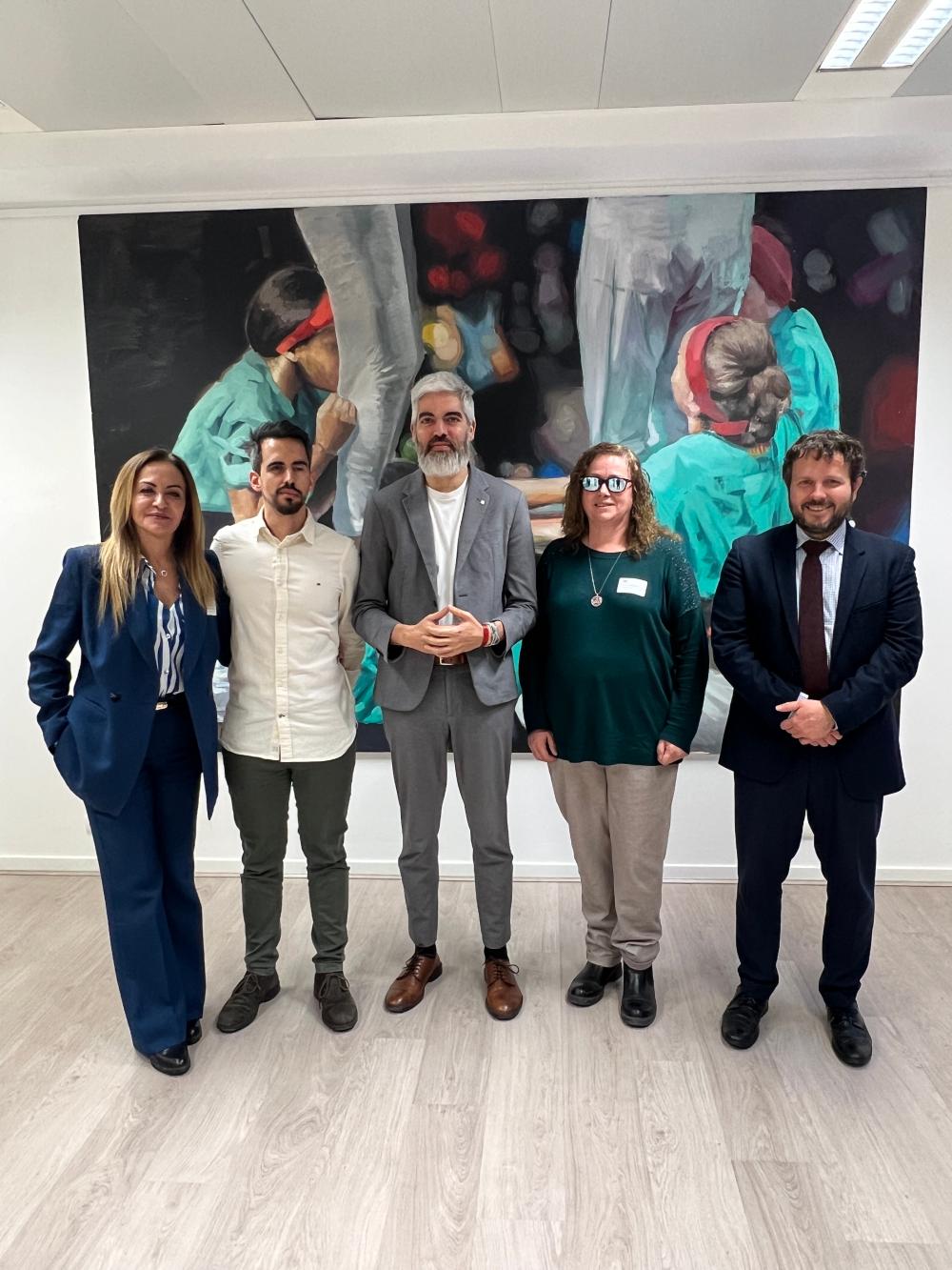 Consellers territorials de l'ONCE a Catalunya van parlar amb el delegat de la Generalitat de Catalunya davant la Unió Europea, Ignasi Centelles.