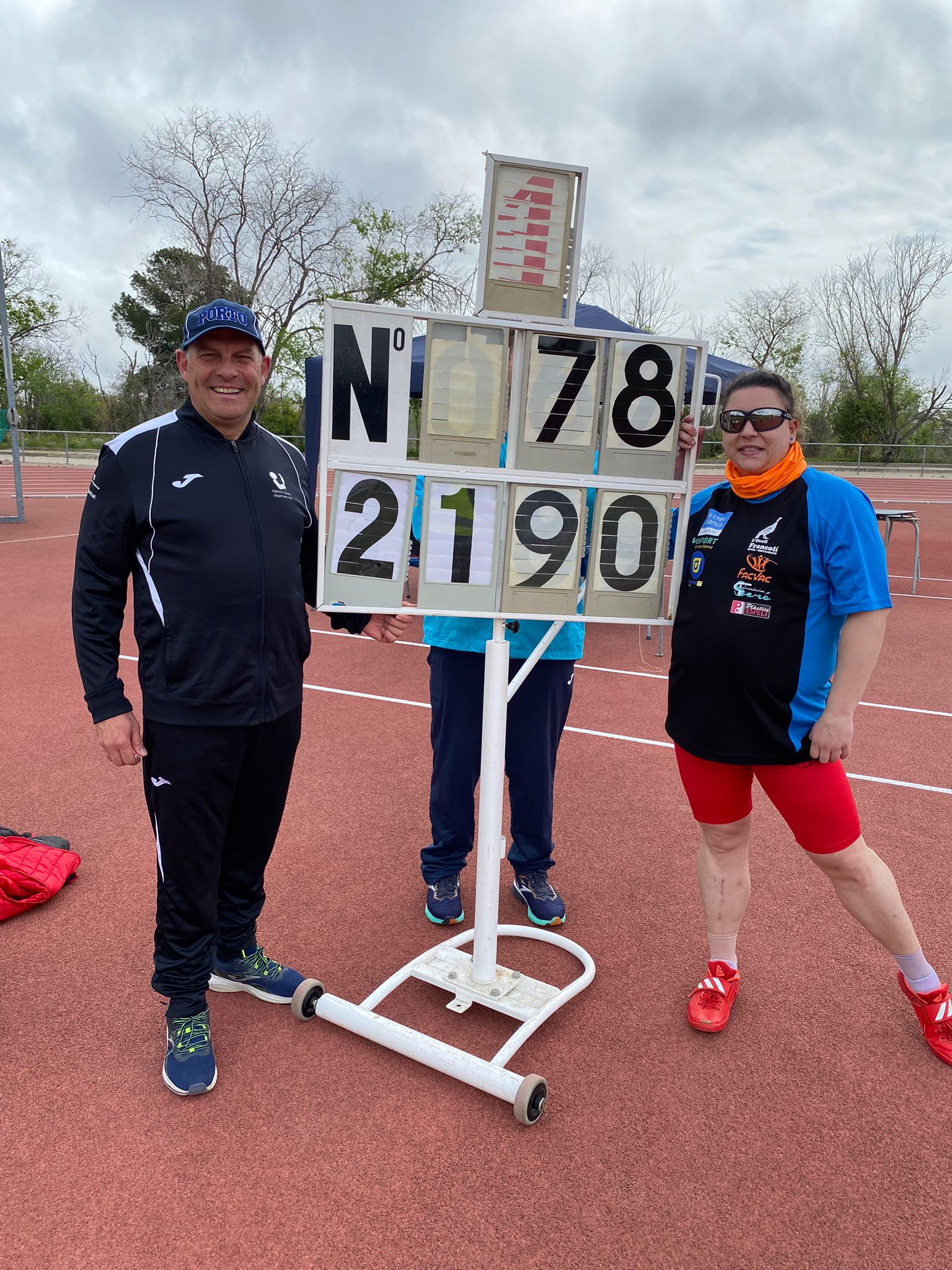 Imatge del rècord de Meritxell Lorca, amb nou rècord d'Espanya en llançament de disc F11.