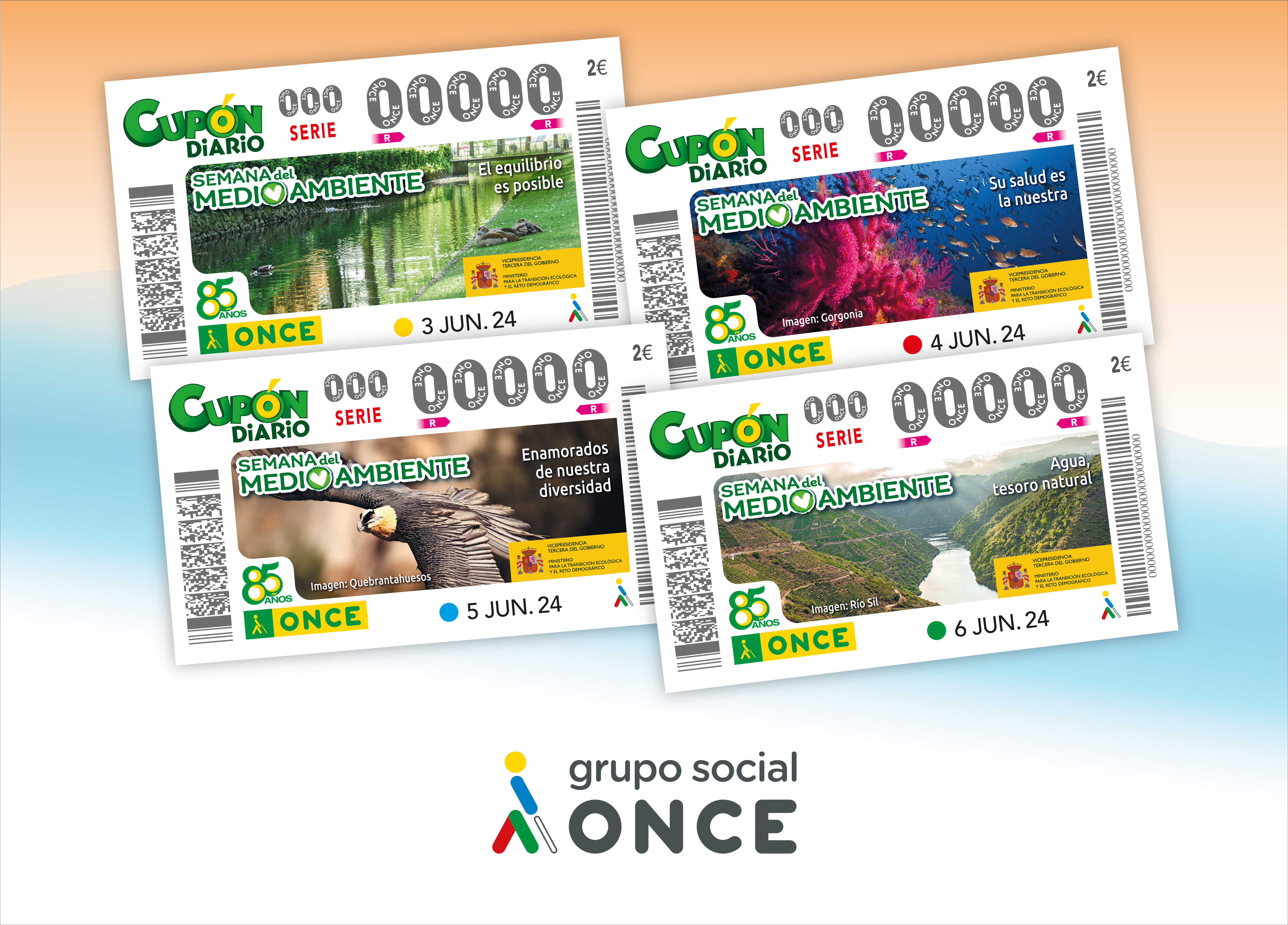 Cartell amb els quatre cupons dedicats a la Setmana del Medi Ambient.