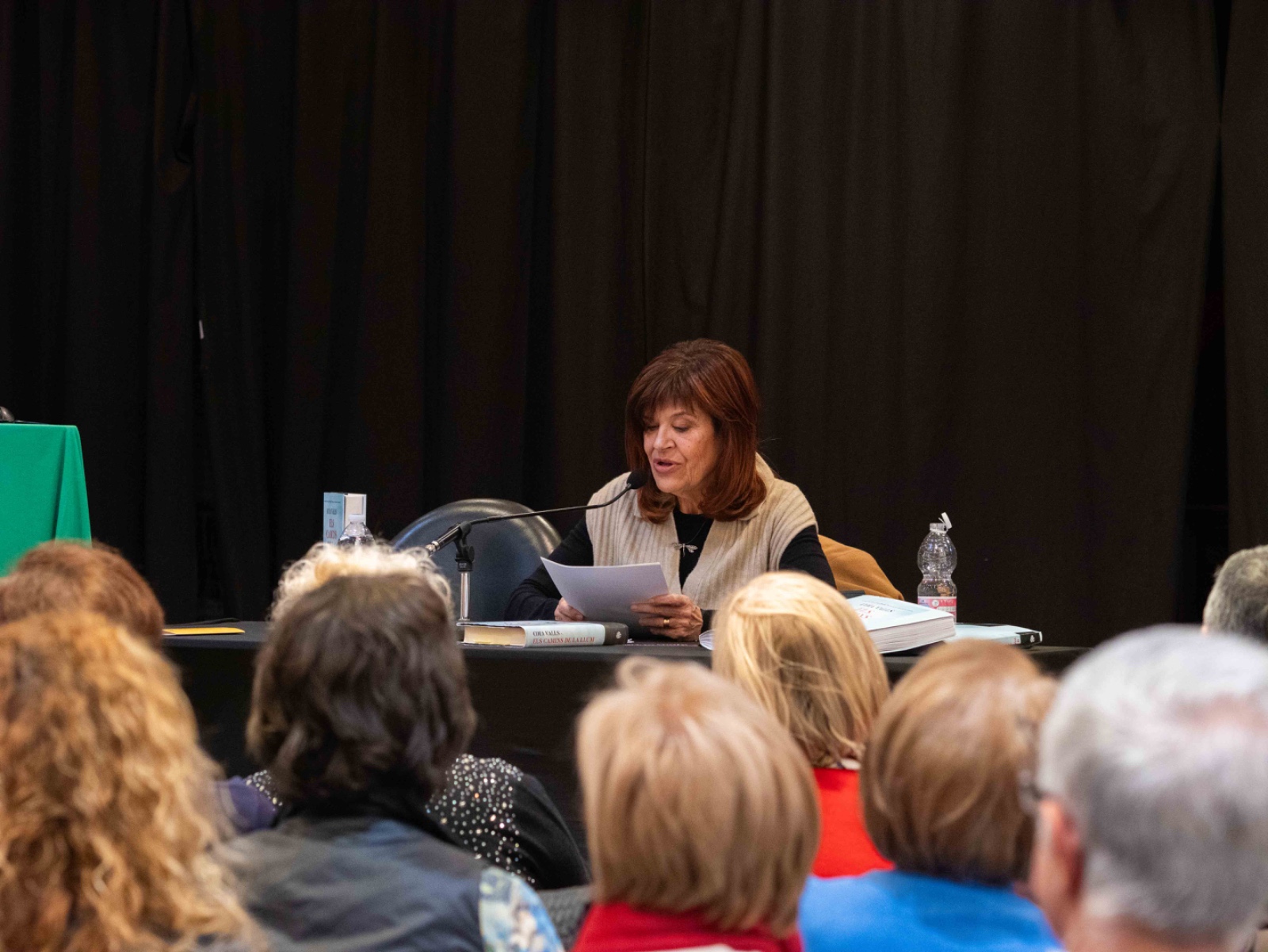 L'escriptora Coia Valls durant la ponència