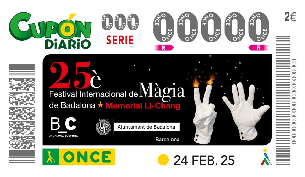 Imatge del vcupó dedicat al Festival de Magia de Badalona.
