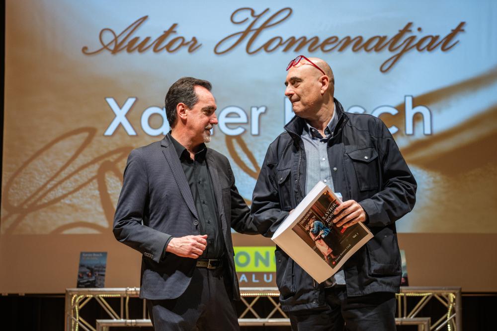 Enric Botí amb l'escriptor Xavier Bosch.