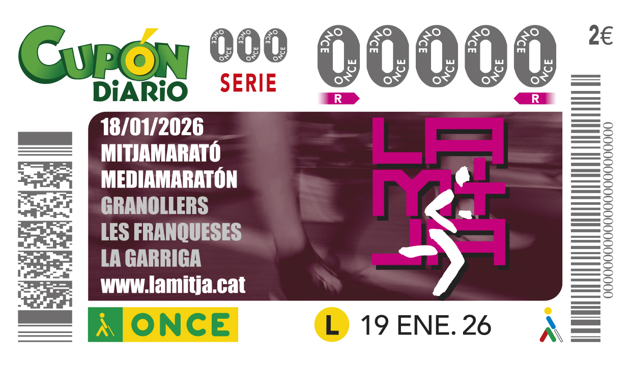 Cupó de l'ONCE dedicat a 'La Mitja'