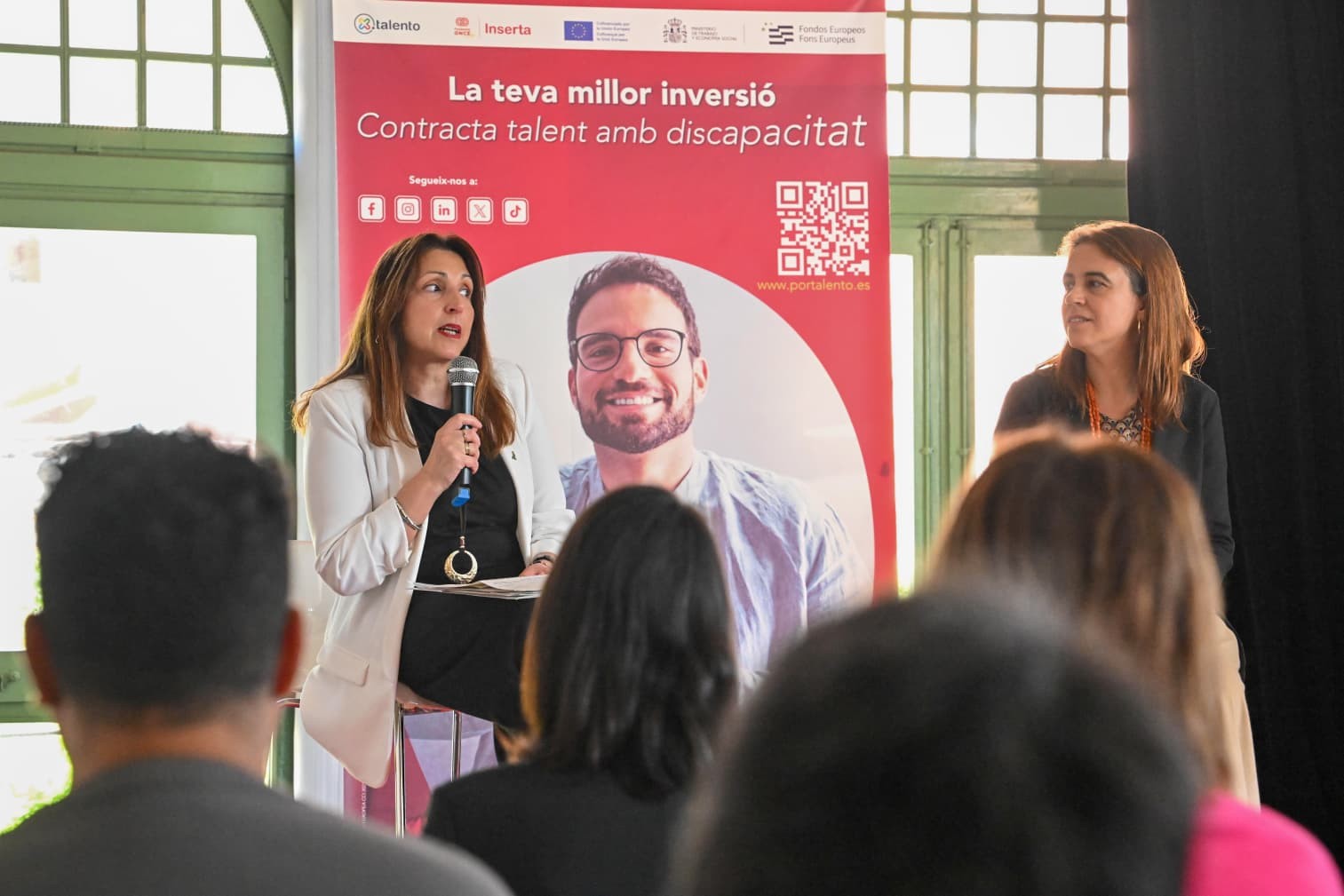 Van participar Marta Obdúlia, gerent de l'Insitut Municipal de Persones amb discapacitat i Loli Garcia, directora d'Inserta Empleo a Catalunya.