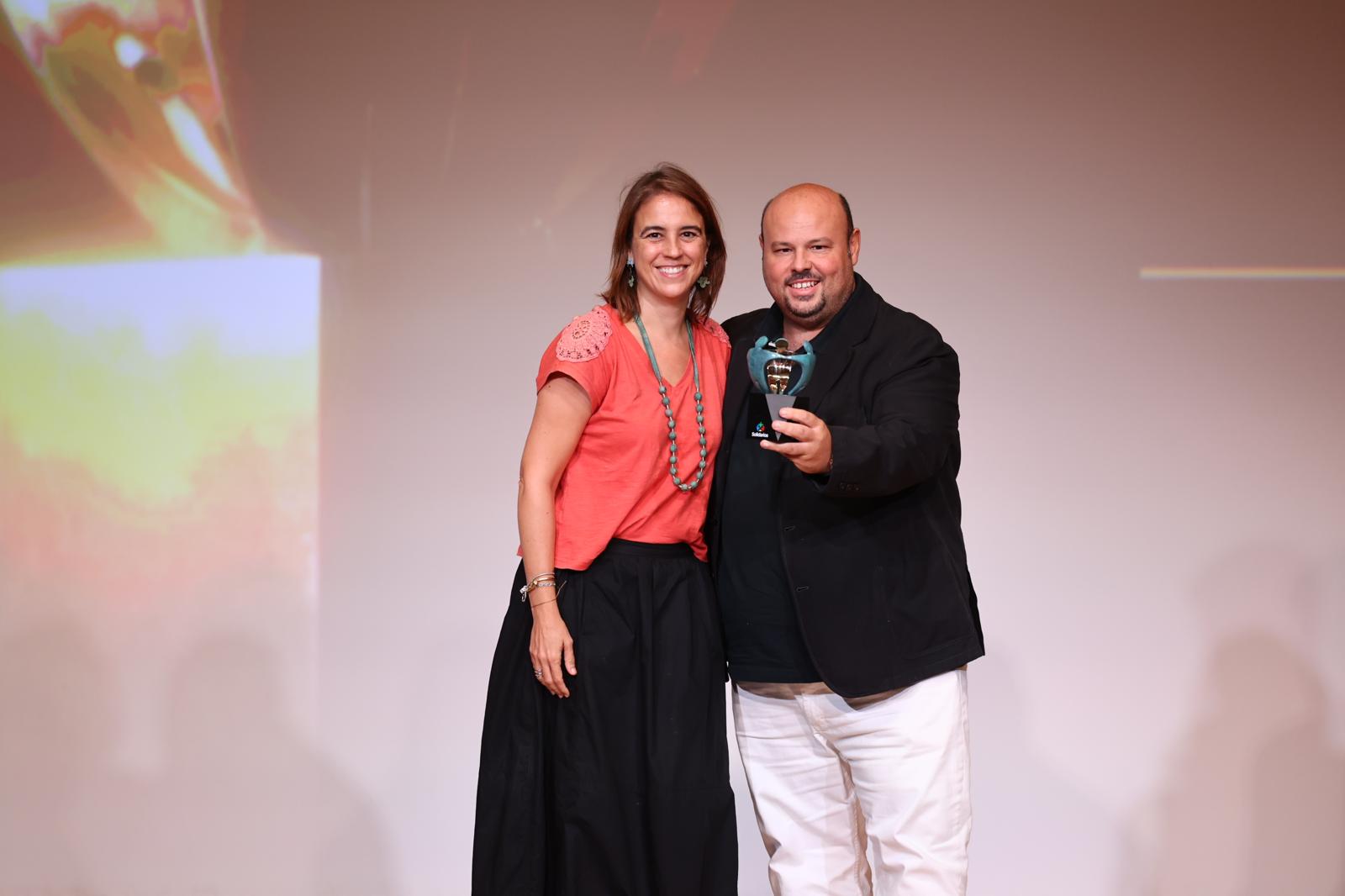 Marta Obdulia, gerent de l'IMPDB i Jordi Esteve, xef i propietari del Restaurant Nectari.